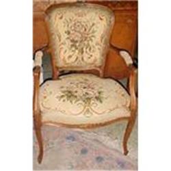 Pair of French Needlepoint Armchairs #1040981