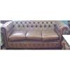 Image 1 : LEATHER  CHESTERFIELD LOVESEAT SOFA  #1040995