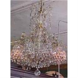 ANTIQUE BALLROOM SIZE CRYSTAL CHANDELIER #1040997