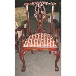 Set of Eight 8 Chippendale Style Dining Chairs #1041005