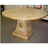 Image 1 : Round Paint Decorated Dining Center Table #1041017