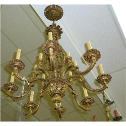 French Antique Bronze Chandelier #1041024