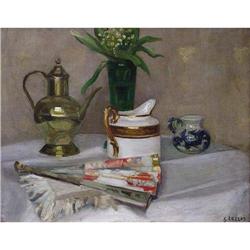  Oil on Canvas "Still Life with Fan" signed G. #1041032