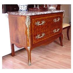 1890s Marquetry Louis XV Chest of Drawers  #1041041