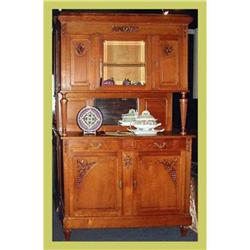 1920s French Oak Louis XVI Buffet w/ Fruit #1041045