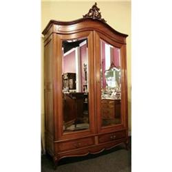 1900s Belgian Mahogany Louis XV Armoire #1041052