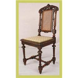 1900s French Set of 6 Oak Hunting Chairs #1041054