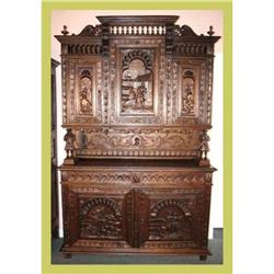 1890s French Chestnut Brittany Buffet Carved #1041055