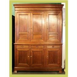 1870s Large French Oak Louis-Philippe Cabinet #1041058