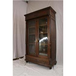 1890s French Walnut Henry II Bookcase #1041061
