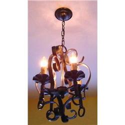 Antique Wrought-Iron Chandelier #1041340