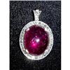 Image 1 : Rose Diamond and Rubellite Pendant #1041382