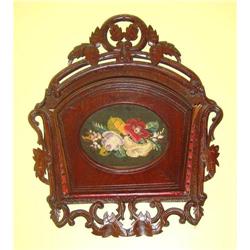 Victorian Carved Walnut Letter Holder #1041392