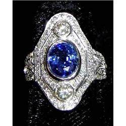 EDWARDIAN DIAMOND AND SAPPHIRE RING #1041403