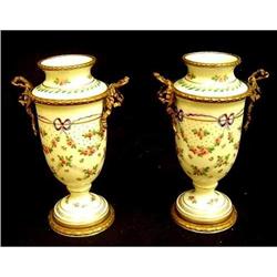 Pair of Antique Sevres Mini-Vases #1041409