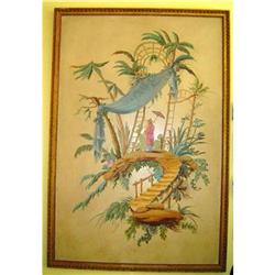 Pair of French Japanese -Style Paintings #1041422