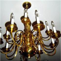 English Solid Brass Traditional Chandelier #1041425