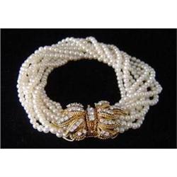 Pearl and Diamond Bracelet #1041428