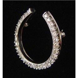 Diamond Horse Shoe Pin #1041433