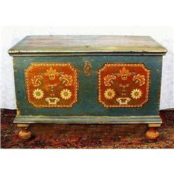 AUTHENTIC PAINTED BLANKET CHEST c.1800-50 BLC22#1066744