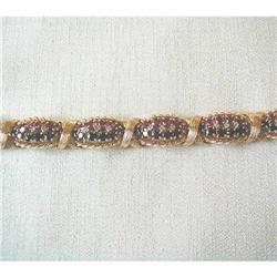 1950's Ruby/Diamond/Sapphire/14K Link Bracelet #1066935