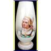 Image 1 : AHNE GLASS VASE SIGNED HP MINIATURE PORTRAIT #1067649