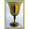Image 1 : STEUBEN SIGNED GOLD AURENE TWIST STEM GOBLET #1067656