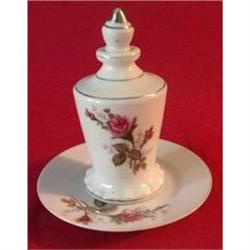 Moss Rose Perfume Bottle and Tray Japan #1074646