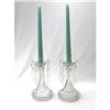 Image 1 : Candlesticks with 8 Crystal Prisms Pair #1074662