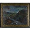 Image 1 : Oil on canvas landscape painting entitled #1074673