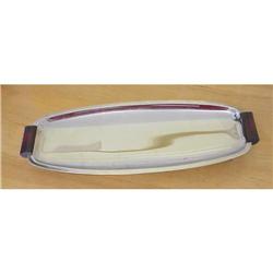 40's Cherry BAKELITE & CHROME DISH #1074820