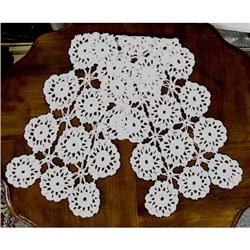 Crocheted White LACE RUNNER #1074827