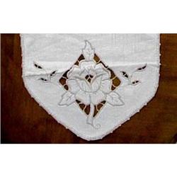 Linen Cutwork/Embroidery RUNNER #1074850