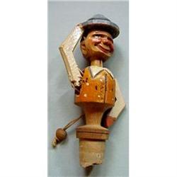 Hand Carved  Anri type Bottle Stopper #1074873