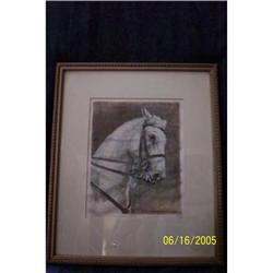Lipizzaner Drawing on Silk, Wien Spanische #1074941