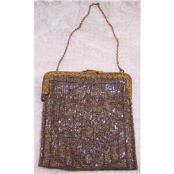 c1920 French Art Deco Micro Beaded Purse #1074945