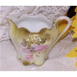 RS Prussia Creamer in Pale Pink Roses Germany #1074960