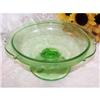 Image 1 : Green Depression Glass Console Bowl in#1074982