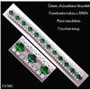 Image 1 : CZECH VINTAGE GREEN RHINESTONES BRACELET CJ-34G#1075049