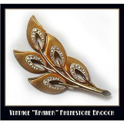 VINTAGE SIGNED "KRAMER" FLORAL BROOCH CJ-53 #1075051
