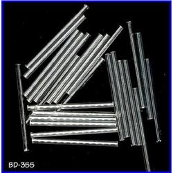 1000 VINT SILVER LINED GLASS TUBE BEADS 43mm #1075059