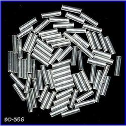 4000 VINT SILVER LINED GLASS TUBE BEADS 10mm #1075060
