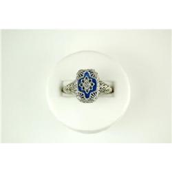Antique Style Filigree Ring LAPIS LAZULI w #1075072