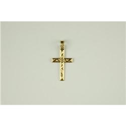 14k Yellow Gold  Pendant CROSS #1075085