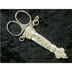Antique Style STERLING SCISSORS Holder Ornate #1075096
