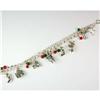Image 1 : STERLING CHARM Bracelet 8  XMAS Charms! #1075098