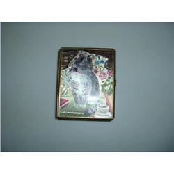 Cat Design Box in Glass and Brass #1075182