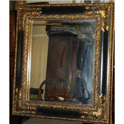 Gold & Black Beveled Mirror, Highly Ornate Trim#1075212