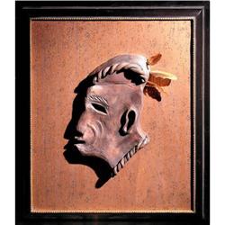 ORIG CERAMIC SCULPTURAL HEAD OF AN AFRICAN #1075311