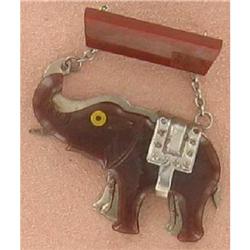 Adorably Decorated Bakelite Baby Elephant  #1075314